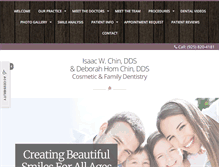 Tablet Screenshot of chinhomdds.com
